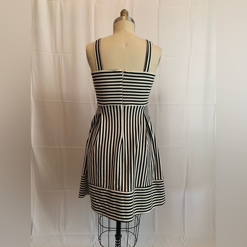 Nwot Brixon Ivy Black & White Striped
Ponte Bib Fit & Flare Summer Dress medium - Picture 5 of 12
